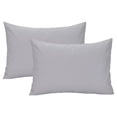 thumbnail image 2 of Pillowcase Set - 2 Pack Brushed Microfiber 19.3 x14.2 Pillowcases - Soft, Wrinkle-Free, Fade-Resistant, Stain-Resistant, Pillowcases with Envelope Closure - 19.3 x14.2 Inches, Grey, 2 of 9