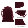 thumbnail image 4 of Uxcell 20 piezas Bolsas de Terciopelo con Cuerdas 2 x 2.8 Pulgadas Bolsas de Regalo para Joyería para Empaque de Joyería, Rojo Vino, 4 of 7