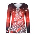 thumbnail image 4 of Ichuanyi Liquidación Mujeres Fashion Fashion Fashion V Camiseta de manga larga Camiseta Top Exteriores ICHUANYI WER202308241107, 4 of 6