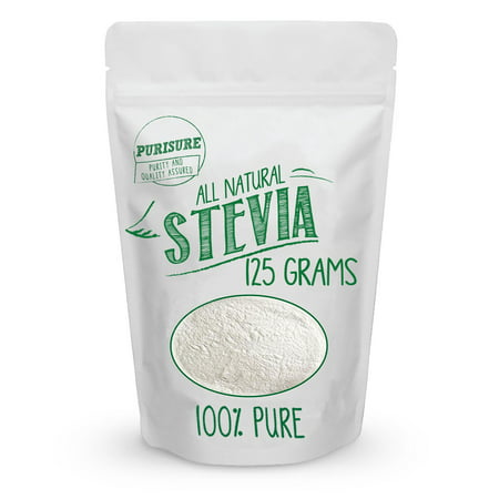 Purisure All Natural Stevia Powder (125 Grams / 846 Servings) | Highly Concentrated Pure Extract | No Fillers, Additives or Artificial Ingredients | Zero-Calorie Sweetener | Best Sugar (Best All Natural Sweetener)