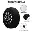 thumbnail image 4 of Waterproof Spare Wheel Cover, Stars Wave Rainbow Adjustable Wheel Cover For Jeep Trailer Rv Suv Car, 15 Inch, 4 of 8