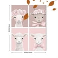 thumbnail image 3 of Cute Lambs Floral Wreath Canvas Print/Wall Art， Perfect for Nursery Decor， Bedroom Decor， Living Room Decor， Girl's Room Decor， and Farmhouse Decor., 3 of 8