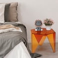 thumbnail image 5 of Transparent Amber Acrylic End Table, Modern Hexagon Accent Side Table, Waterproof & Sturdy for Living Room, Bedroom & Bathroom, 5 of 6
