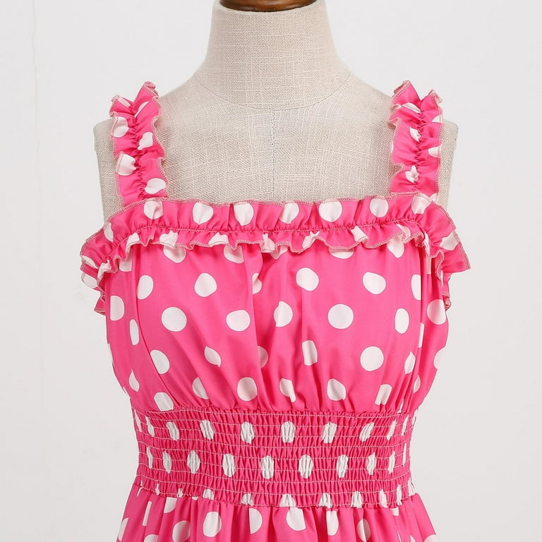 Sexy Polka Dot Patchwork Ruffle V Neck Sling Dresses Sexy Polka Dot Patchwork Ruffle V Neck Sling Dresses