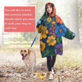 thumbnail image 4 of Wearable Oversized Blanket,Pioneer Flower Floral Print Pattern Wearable Blanket Hoodie for Adults,Cozy Hooded Blankets with Super Pockets,Super Warm Fuzzy Pullover for Women & Men, 4 of 6