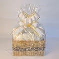 thumbnail image 3 of Pull Bows for Gift Wrapping, 15 PCS Large Gift Bow Bulk for Presents Package, Gift Baskets, Christmas, Wedding, and Party Decor (White with Tulle & Gold line, 6 inches), 3 of 4