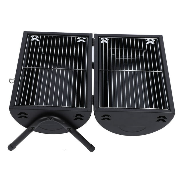 Gril au Charbon de Table, Conception de Four Cheminée Portable, Écologique, Gril BBQ d'Extérieur Multifonction pour Parc Urbain
