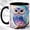 Black, variant on Pastel Owl Accent Mug, 11oz Ceramic Coffee Cup for Owl Lovers