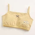 thumbnail image 2 of Zanarzt Girls Bras Light Padding Girls Cotton Bralette Seamless Crop Bras Children's Cotton Sports Bra Light Yellow,7-8 Years, 2 of 6