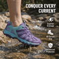 thumbnail image 3 of Stepedia Womens Water Shoes Adult Quick-Dry Aqua Shoes for Beach Swim River Lake Hiking Kayaking Surfing, Purple, 3 of 7