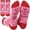Red, variant on Bibifish Women’s Breast Cancer Awareness Socks Pink Ribbon Butterfly Graphic Crew Socks Soft Stretch Novelty Crew Socks