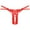Red, variant on XMMSWDLA Women's Pearl T Back G String Embroidery Rose Flowers Beaded Thong Panty Underwear Sexy Micro Underpant Watermelon Red Free Size Period Underwear for Teens