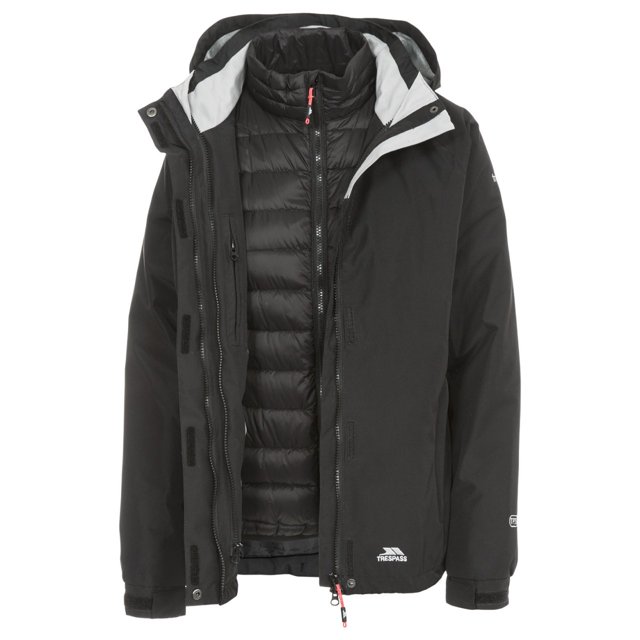 Trespass - Chaqueta impermeable 3 en 1 modelo Trailwind para mujer (Negro) Trespass UTTP3520_black