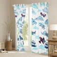 thumbnail image 3 of Castle Fairy Children Kids Cartoon Plane Curtains Pack of 2 (42x84 Each),Kawaii Airplane Aircraft Curtains Blackout,Transportation Theme Bedroom Curtains,Ultra Soft Home Decor, 3 of 6
