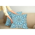 thumbnail image 3 of Ambesonne Moroccan Throw Pillow Cover 2 Pack, Geometrical Mosaics, 20", Blue White, 3 of 6