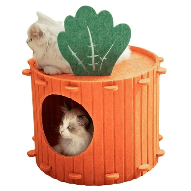 Cama para Mascotas, Cueva Escondite para Gatos Grande Desmontable, Reducción de Ruido, Condominio Privado para Gatos para Gatos de Interior, Gatito, y Cómodo B