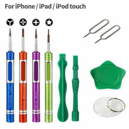 Repair Opening Pry Tools Screwdriver Kit Set Cell Phone iPhone 13 12 11 X XR XS 8 7 6 5 Plus Pro Max packed in plastic Storage Box