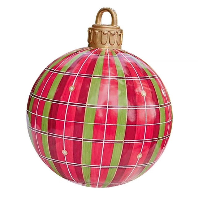 Bewildely Bola inflable impermeable de Navidad, decoración para patio trasero, sala de estar, adorno de Año Nuevo, suministros para fiestas Kits de decoración para fiestas
