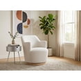 thumbnail image 2 of Meridian Furniture Clarita Cream Boucle Fabric Swivel Accent Chair, 2 of 9