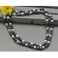 thumbnail image 3 of K-KED 34" 8-9mm Black Gray Coffee Round Freshwater Pearl Necklace, 3 of 3