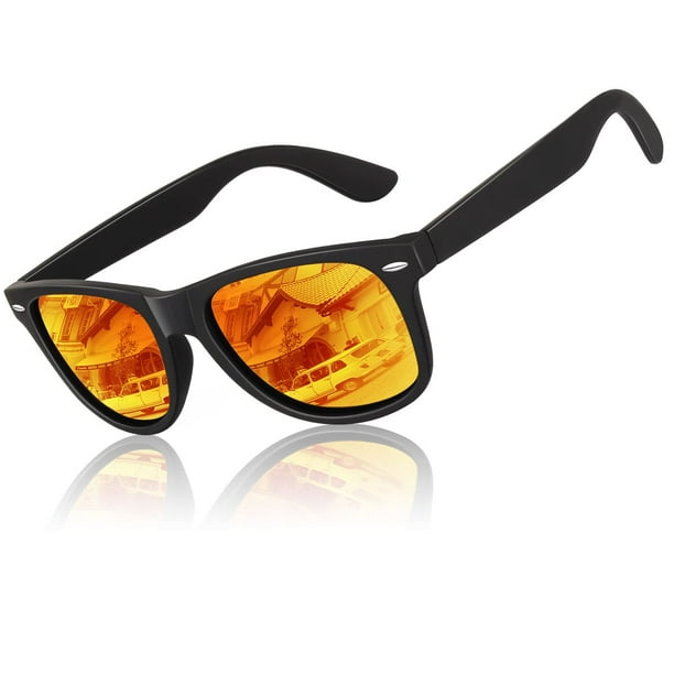 LINVO Gafas de sol polarizadas para hombres Gafas de sol de conducción Sombras Diseño de estilo retro de los años 80 Cuadrado