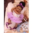 thumbnail image 2 of HOOMAI Lifelike Reborn Baby Dolls with Soft Body African American Realistic Girl Doll 22.8 Inch Best Birthday Gift Set, 2 of 5