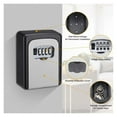 thumbnail image 4 of Key Lock Box Waterproof Key Code Box Aluminum Password Security Key Box Wall Mounted Password Box Key Safe Lock Box ,Maximum Protection, 4 of 7