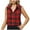 Red, variant on QUNYINEY Collared Button Down Shirts for Women Plaid Casual Sleeveless Tops Loose Shirts