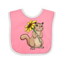 Inktastic Cute Chipmunk with Sunflower Boys or Girls Baby Bib
