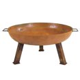 thumbnail image 1 of Sunnydaze Bol Rond en Fonte Rustique pour Camping Extérieur Ou Cour Arrière avec Poignées - 30 Pouces - Rouille Oxydée, 1 of 10