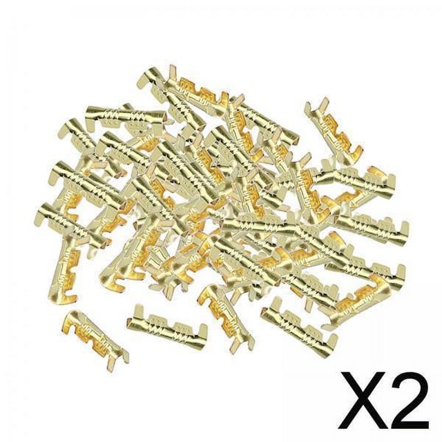 2x Terminales de Crimpado de Latón para Coche Compacto, Insertos en Frío, 0,5-1,5mm, Cuadrado, Anticorrosión, Conector Eléctrico de Crimpado en Forma 2 piezas