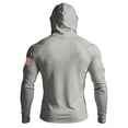 thumbnail image 3 of Zimjoy 4th of July Fishing Shirts for Men Patriotic America Flag Long Sleeve Shirt UPF 50+ UV Sun Protection Hoodie Tops Light Gray M, 3 of 5
