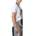 thumbnail image 6 of Zufioo Smiling Polar Bear Print Adult Waterproof Apron, Cooking Apron, Flower Arranging and Painting Apron-Adjustable Straps, with Pockets, Kitchen Supplies-One Size, 6 of 8