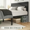 thumbnail image 5 of Lifezone Queen Bed Frame with Rustic Vintage Wood Headboard and Footboard,Metal Support,Grey, 5 of 7