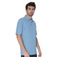 thumbnail image 3 of AVA Athletica Men's Polo Collar Moisture-Wick Active Wear Fine Striped T-Shirt; Blue; LG, 3 of 6