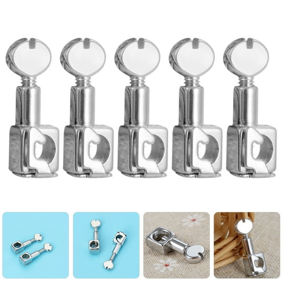 Greenadscape 5Pcs Metal Needle Clamp for Sewing Machine Precision Replacement Parts Silver 1.34X0.35X0.31in