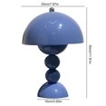 thumbnail image 3 of Lámpara de mesa con forma de seta, luz recargable de Color sólido, adorno para dormitorio, azul cielo, azul, 3 of 6