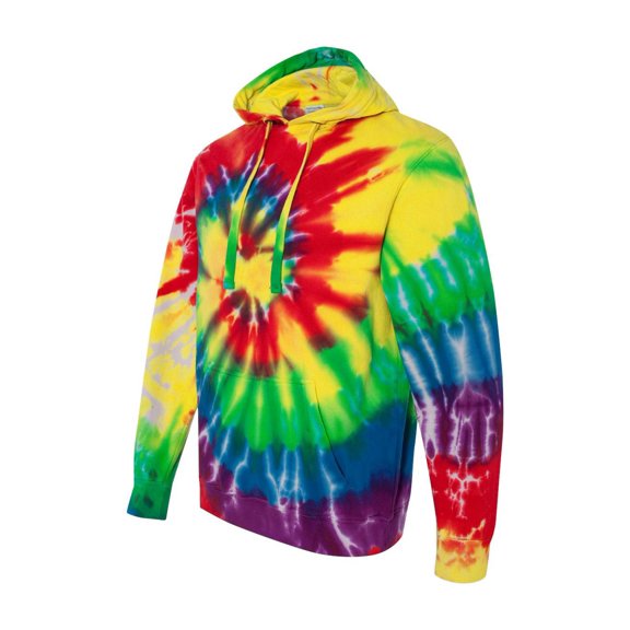 Dyenomite Men's long Sleeve Multi-Spiral Hoodie
