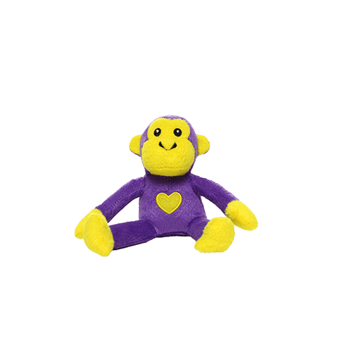 Mighty Junior Safari Durable Monkey Dog Toy, Purple