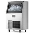 thumbnail image 1 of Coolake 200lbs/24H Commercial Ice Maker Machine with 50lbs Ice Storage,  Stainless Steel Under Counter ice Machine, Air Cooled, 115v, 1 of 7