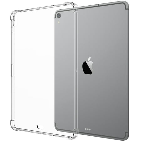 Luvvitt iPad Pro 11 Case CRYSTAL VIEW Flexible TPU Slim and Light Back Cover with Shockproof Cushion Corners Drop Protection for Apple iPad Pro 11 in 2018 - Clear (Updated