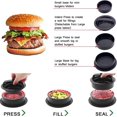 thumbnail image 4 of HAHDAXIA 3 in 1 Burger Press, Hamburger Press Patty Maker, 3 in 1 Stuffed Burger Press Patty Maker Rings Molds Kit, 3 in 1 Non-Stick Hamburger Press Patty Maker, with 100p Burger Paper, Diffe, 4 of 7