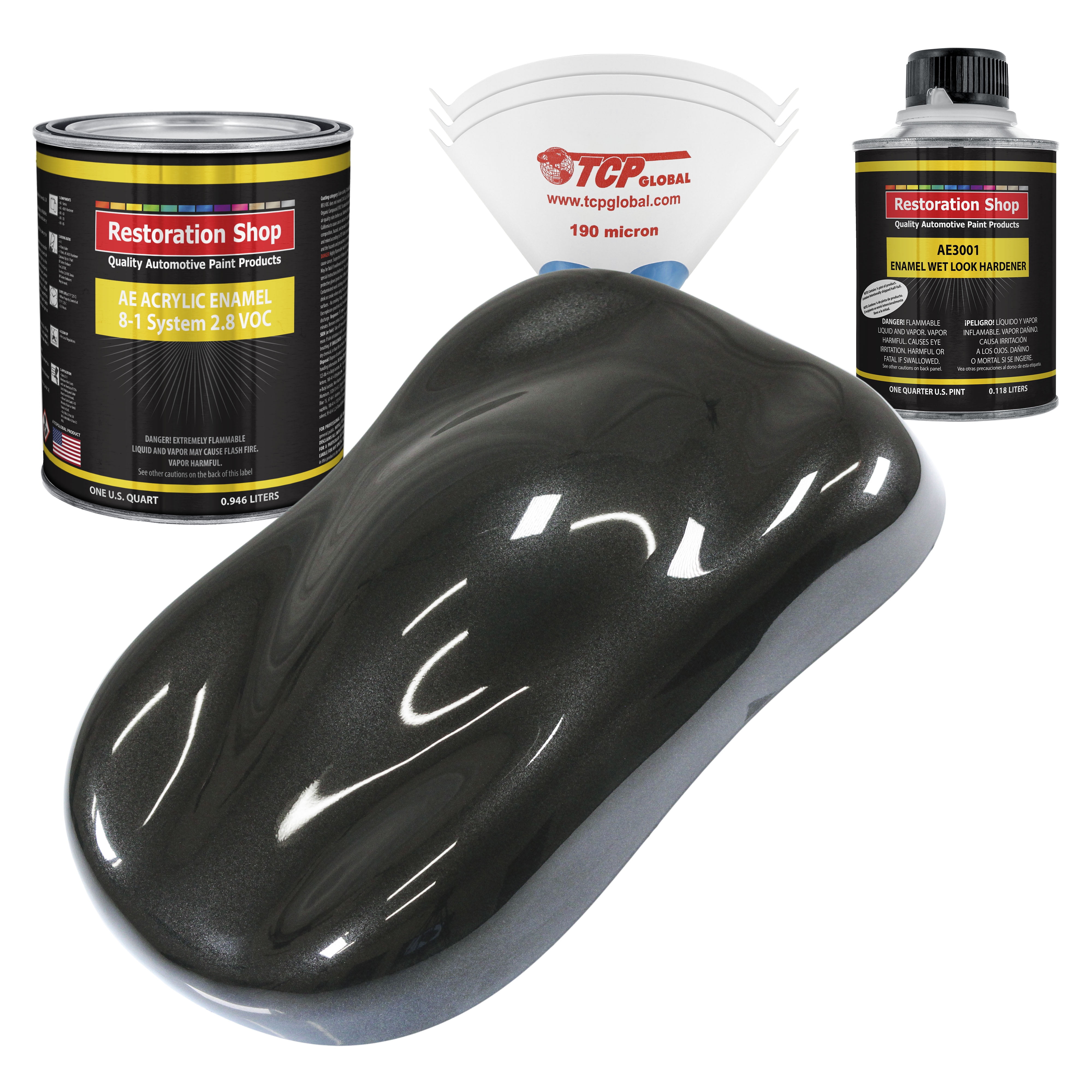 Restoration Shop Black Metallic Acrylic Enamel Auto Paint Complete
