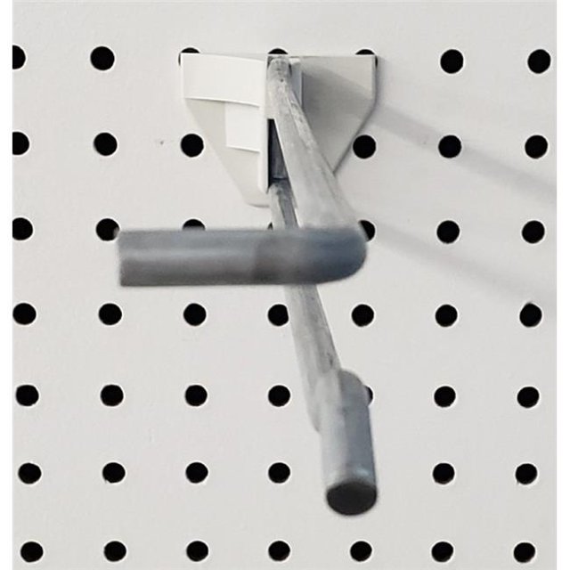 Quick Back 9026258 Trion Galvanized Silver Peg Hook with Back Plate - 2.19 x 2.23 x 12 in.