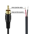 thumbnail image 3 of RCA to Speaker Wire Adapter, 2 Bare Wire Cables to RCA Plug Adapter Repair Cord Compatible with Speaker Amplifier, Audio Video AV Receiver, TV, Subwoofer (2Pack 20AWG 3.3FT), 3 of 5