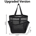 thumbnail image 6 of MAINYU Mesh Shower Caddy Tote Bag 8 Pockets, Hanging Portable Toiletry Bag for Men and Women, College Dorm Essentials Quick Dry Bath Organizer for College Dorms, Gym, Camp, 6 of 6