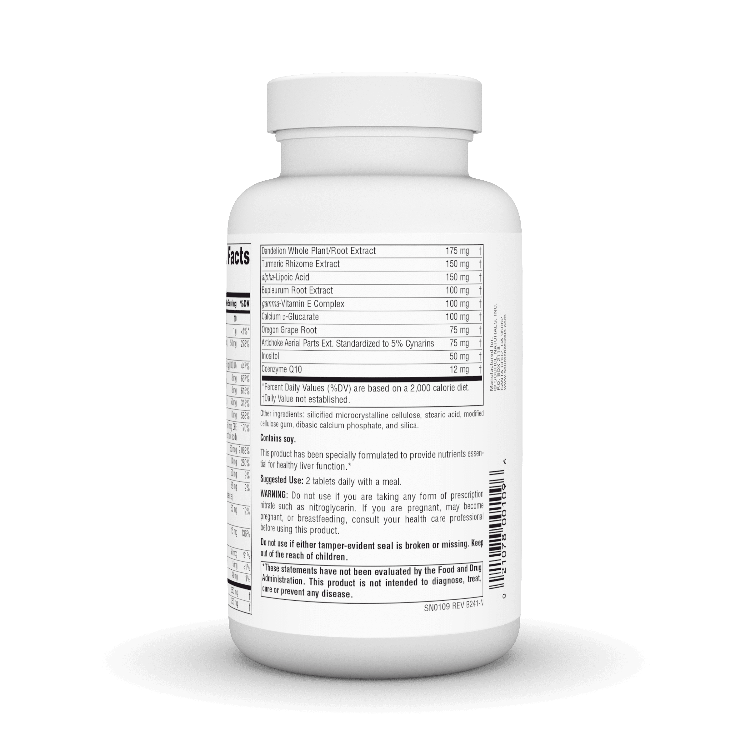 Source Naturals Liver Guard, Silymarin/COQ10/L-Cysteine Complex* 120 Tablets