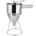thumbnail image 1 of Qiilu Kitchen Funnel,Stainless Steel Funnel Kitchen Cooking Octopus Ball Maiking Funnel with Bracket, Octopus Funnel, 1 of 4