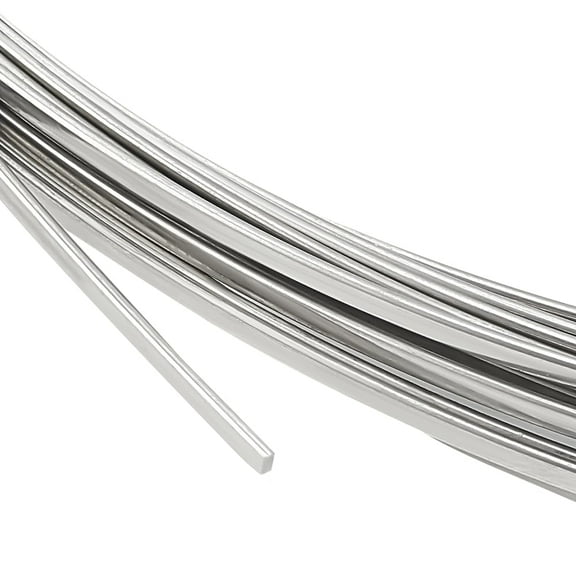 19 Gauge 304 Stainless Steel Flat Wire 23 Feet 2mm Wide Metal Craft Wire Bendable Steel Wire