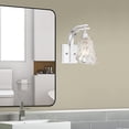 thumbnail image 4 of Vanity Art 1 Light Dimmable Polished Chrome Armed Sconce Lighting | Modern Fixtures Accent Wall Lights for Bedroom Entrance Doorway Dining Room Living Room Hallway Bathroom Scones S3001CH-R03, 4 of 6